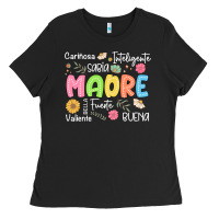 Black madre spanish mothers day Ladies Tee - JahusDesignShop
