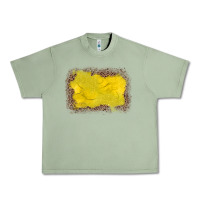 Oil Green gemstone yellow leopard background Urban Heavy Tee - JahusDesignShop