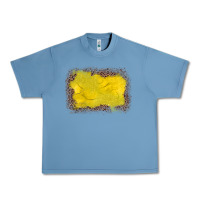 Pebble Blue gemstone yellow leopard background Urban Heavy Tee - JahusDesignShop