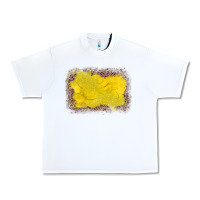 White gemstone yellow leopard background Urban Heavy Tee - JahusDesignShop