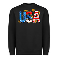 Black usa sunflower Heavyweight Sweatshirt - AdoDesignShop