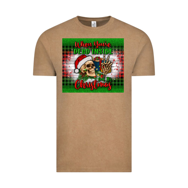 When You’re Dead Inside But It's Christmas Tumbler Vintage Tee by BundleAndBundleShop | Teevron
