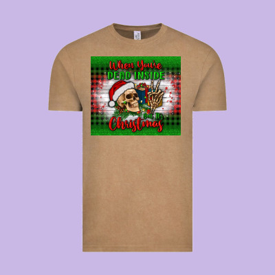 When You’re Dead Inside But It's Christmas Tumbler Vintage Tee Designed By Bundleandbundleshop