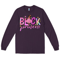 Plum black princess black girl Long Sleeve Tee - NancyCooperArtShop