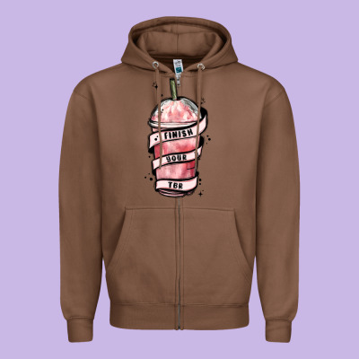 Finish Your Tbr Zipper Hoodie Designed By Maliassmallbusiness