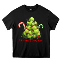 Black Merry Christmas Tennis Heavy Core Tee - RanaPortraitStore