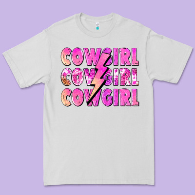 Cowgirl Cowgirl Lightning Bolt Premium Tee Designed By Zillion Design Studio