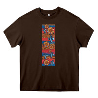 Chocolate Brown usa flag and cross penwraps Heavy Core Tee - Artiststas