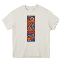 Cream usa flag and cross penwraps Heavy Core Tee - Artiststas
