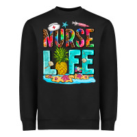 Black nurse life summer Heavyweight Sweatshirt - AdoDesignShop