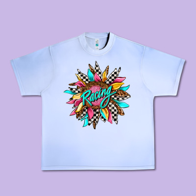 Racing Sunflower Front Urban Heavy Tee Designed By Adodesignshop