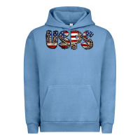 Pigment Pebble Blue usps 4th of july Urban Hoodie - CowGirlArtShop