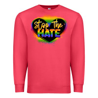 Cardinal stop the hate pride lgbtq heart Premium Sweatshirt - LillyAllenDesigns