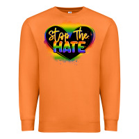 Carrot stop the hate pride lgbtq heart Premium Sweatshirt - LillyAllenDesigns