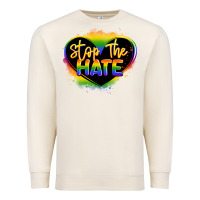 Sandshell stop the hate pride lgbtq heart Premium Sweatshirt - LillyAllenDesigns