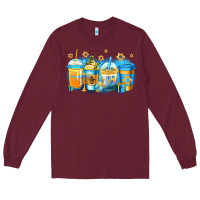 Burgundy hanukkah coffee Long Sleeve Tee - Jasminsmagicworld