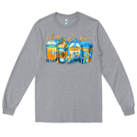 Heather Grey hanukkah coffee Long Sleeve Tee - Jasminsmagicworld