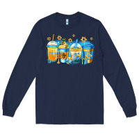 Navy hanukkah coffee Long Sleeve Tee - Jasminsmagicworld