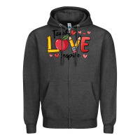 Charcoal Heather teach love inspire Zipper Hoodie - MaliasSmallBusiness