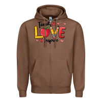 Chestnut teach love inspire Zipper Hoodie - MaliasSmallBusiness