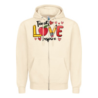 Sandshell teach love inspire Zipper Hoodie - MaliasSmallBusiness