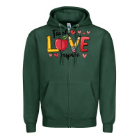 Sports Green teach love inspire Zipper Hoodie - MaliasSmallBusiness