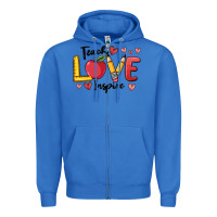 True Royal teach love inspire Zipper Hoodie - MaliasSmallBusiness