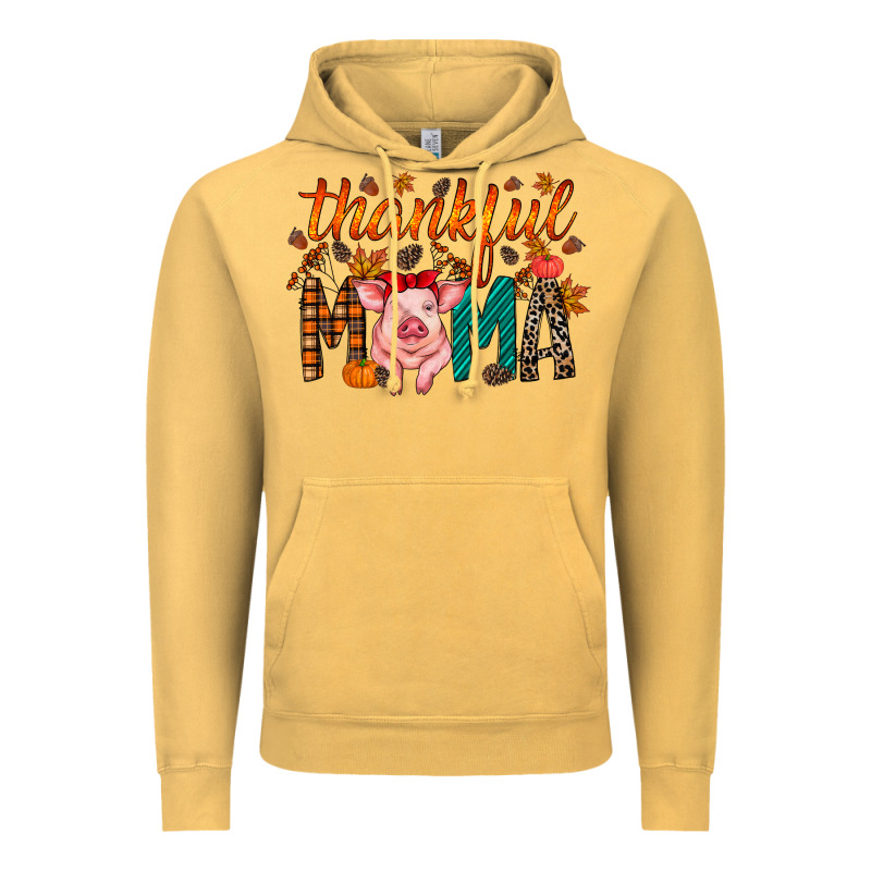 Thankful Mama Pig Vintage Hoodie by RacoonDesign | Teevron
