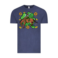 Vintage Denim cowboy with shamrock Vintage Tee - Artiststas