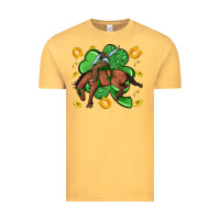 Vintage Mustard cowboy with shamrock Vintage Tee - Artiststas
