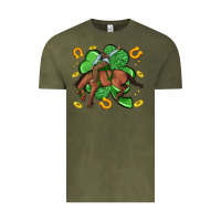 Vintage Olive cowboy with shamrock Vintage Tee - Artiststas