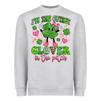 Heather Grey i'm the cutest clover in the patch Heavyweight Sweatshirt - Artiststas