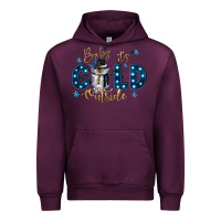 Mauve Wine baby its cold outside Urban Hoodie - CowGirlArtShop