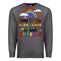 Charcoal Heather come to the gay side we have rainbows Premium Sweatshirt - LillyAllenDesigns