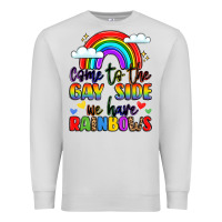 Dove Grey come to the gay side we have rainbows Premium Sweatshirt - LillyAllenDesigns