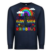 Navy come to the gay side we have rainbows Premium Sweatshirt - LillyAllenDesigns