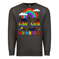 Smoke come to the gay side we have rainbows Premium Sweatshirt - LillyAllenDesigns