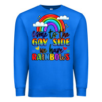 True Royal come to the gay side we have rainbows Premium Sweatshirt - LillyAllenDesigns