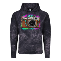 Cloud Black tie dye gemstone vintage camera Vintage Hoodie - FaDigitalArtStudio