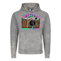 Cloud Rock tie dye gemstone vintage camera Vintage Hoodie - FaDigitalArtStudio