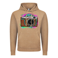 Vintage Coffee tie dye gemstone vintage camera Vintage Hoodie - FaDigitalArtStudio