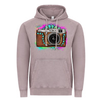 Vintage Zinc tie dye gemstone vintage camera Vintage Hoodie - FaDigitalArtStudio