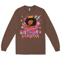 Chestnut birthday princess with afro girl Long Sleeve Tee - NancyCooperArtShop
