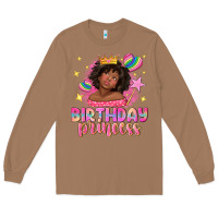 Toasted Coconut birthday princess with afro girl Long Sleeve Tee - NancyCooperArtShop