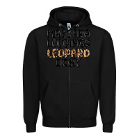Black mascara leopard done Zipper Hoodie - MaliasSmallBusiness