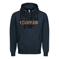 Navy mascara leopard done Zipper Hoodie - MaliasSmallBusiness