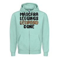 Seafoam mascara leopard done Zipper Hoodie - MaliasSmallBusiness