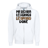 White mascara leopard done Zipper Hoodie - MaliasSmallBusiness
