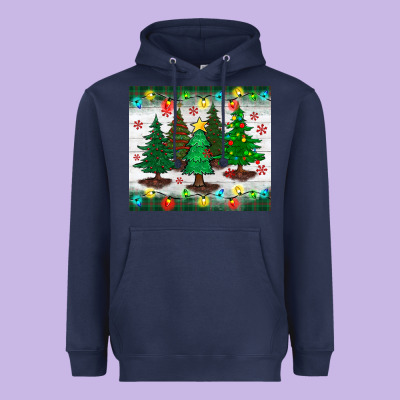 Christmas Trees Tumbler Heavyweight Hoodie Designed By Bundleandbundleshop
