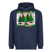 Navy christmas trees tumbler Heavyweight Hoodie - BundleAndBundleShop